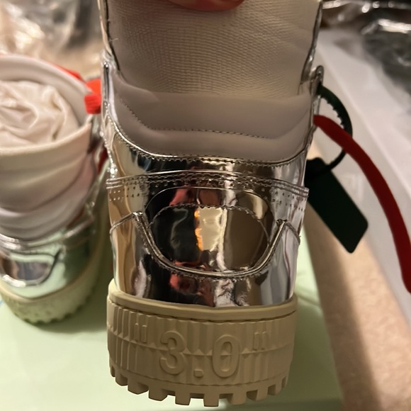 NWT OFF-WHITE 3.0 off court full mirror Womens high top sneaker - Picture 7 of 8